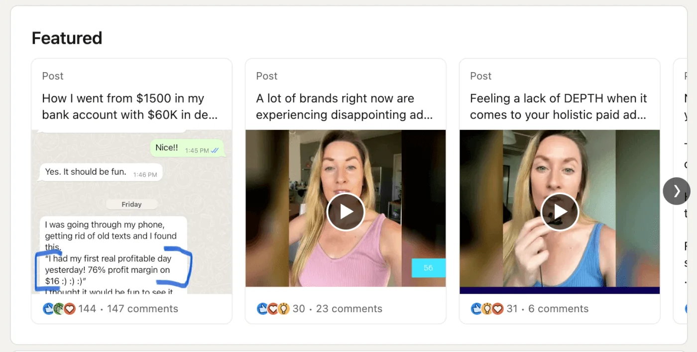 linkedin profile featured section