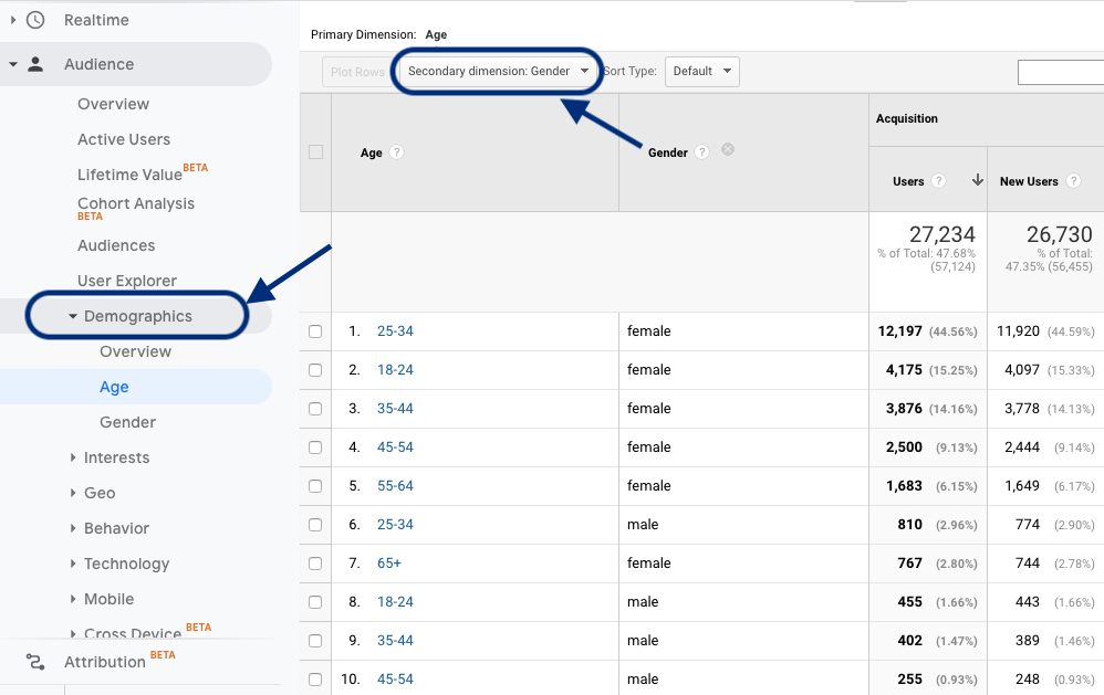 eCommerce analytics on Google Analytics report