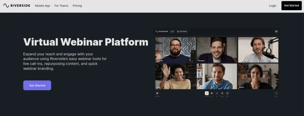 Riverside Free Webinar Platform