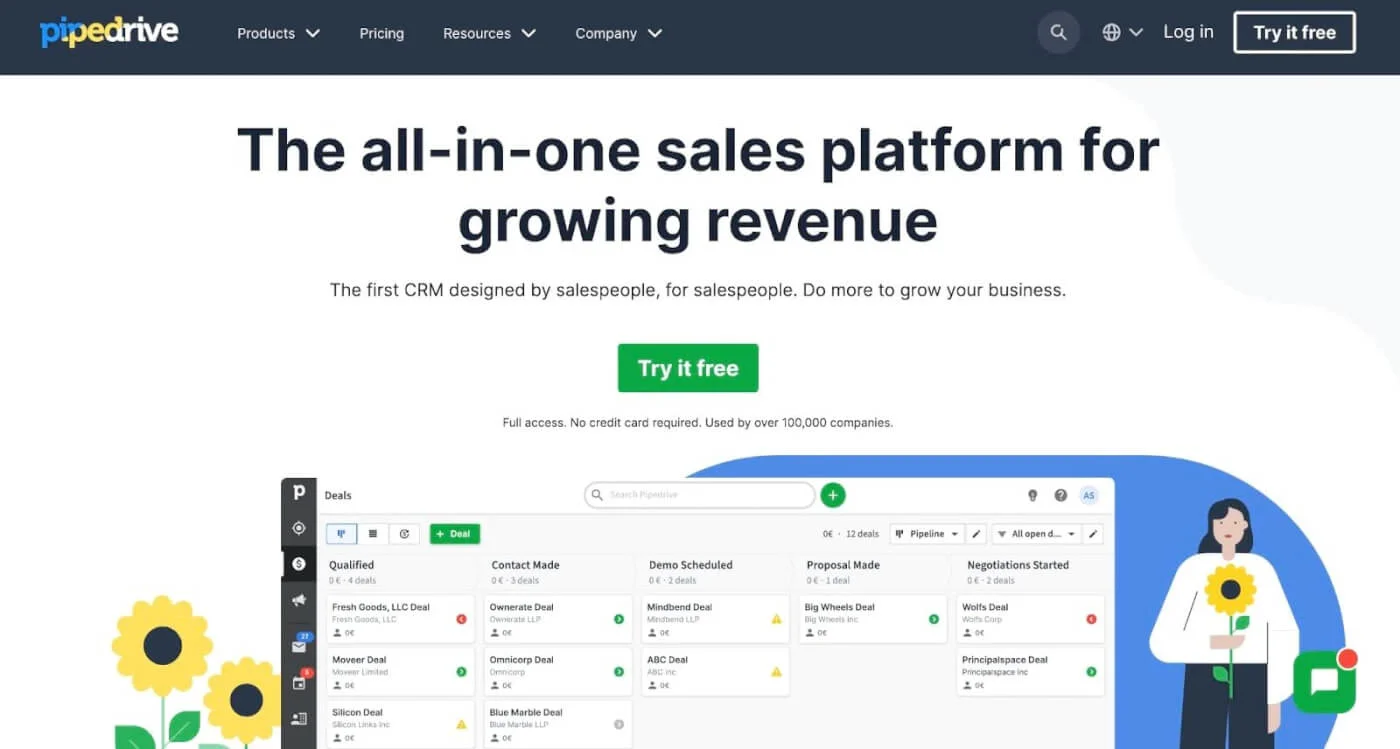 pipedrive Best CRM for Startups