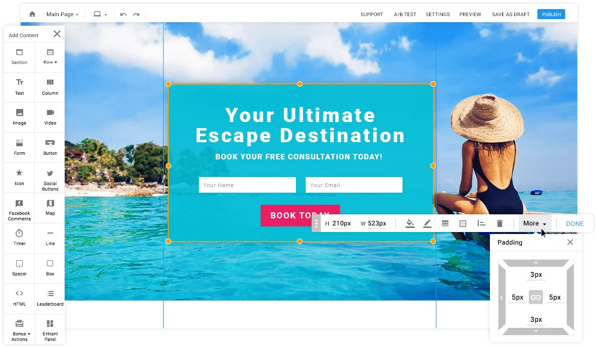 wishpond Free Landing Page