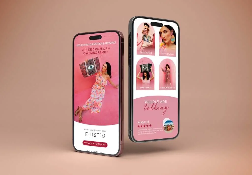 welcome series example with welcome email design

